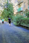 В округе №3 завершили работы по ремонту внутриквартальных дорог и пешеходных дорожек и установили новые скамейки