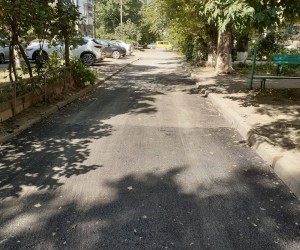 В округе № 4 появился новый асфальт на внутриквартальном проезде