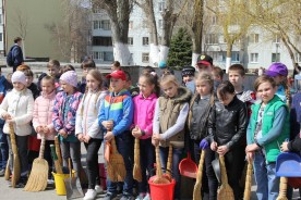 В микрорайоне №18 появилось три молодых клена в честь тружеников тыла