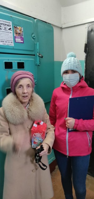 Поздравление ветеранов ВОВ и тружеников тыла, пожилых людей с Новым годом и Рождеством Христова. 