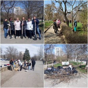 Субботник на бульваре 
