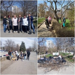 Субботник на бульваре 