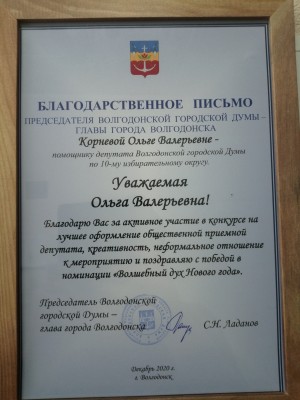 Участие округа N10 в новогодних конкурсах