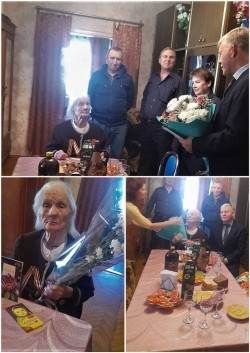 95 лет труженику тыла в 10 округе