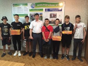 Округ 18. Поздравление футбольной команды округа.