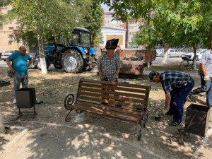 В 8 округе в сквере «Ветеранов войны и труда» ведутся ремонтные работы