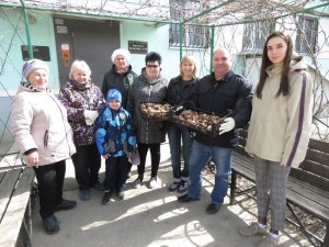 Акция «Тюльпаны Победы» в округе № 4: жители вместе с депутатом высадили более двух тысяч цветов