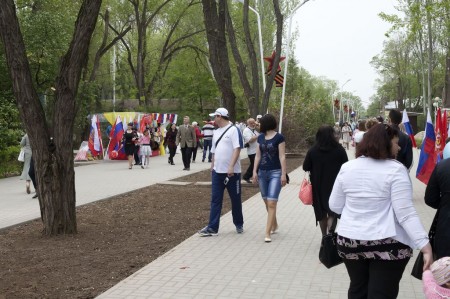 В праздник Первомая горожанам показали обновленный парк Победы