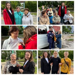 Округ №15. В микрорайоне «Звёздный» состоялась акция «Георгиевская ленточка»