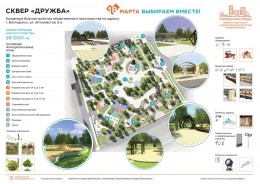 Проект благоустройства сквера «Дружба» стал лидером в народном голосовании