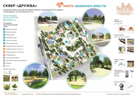 Проект благоустройства сквера «Дружба» стал лидером в народном голосовании